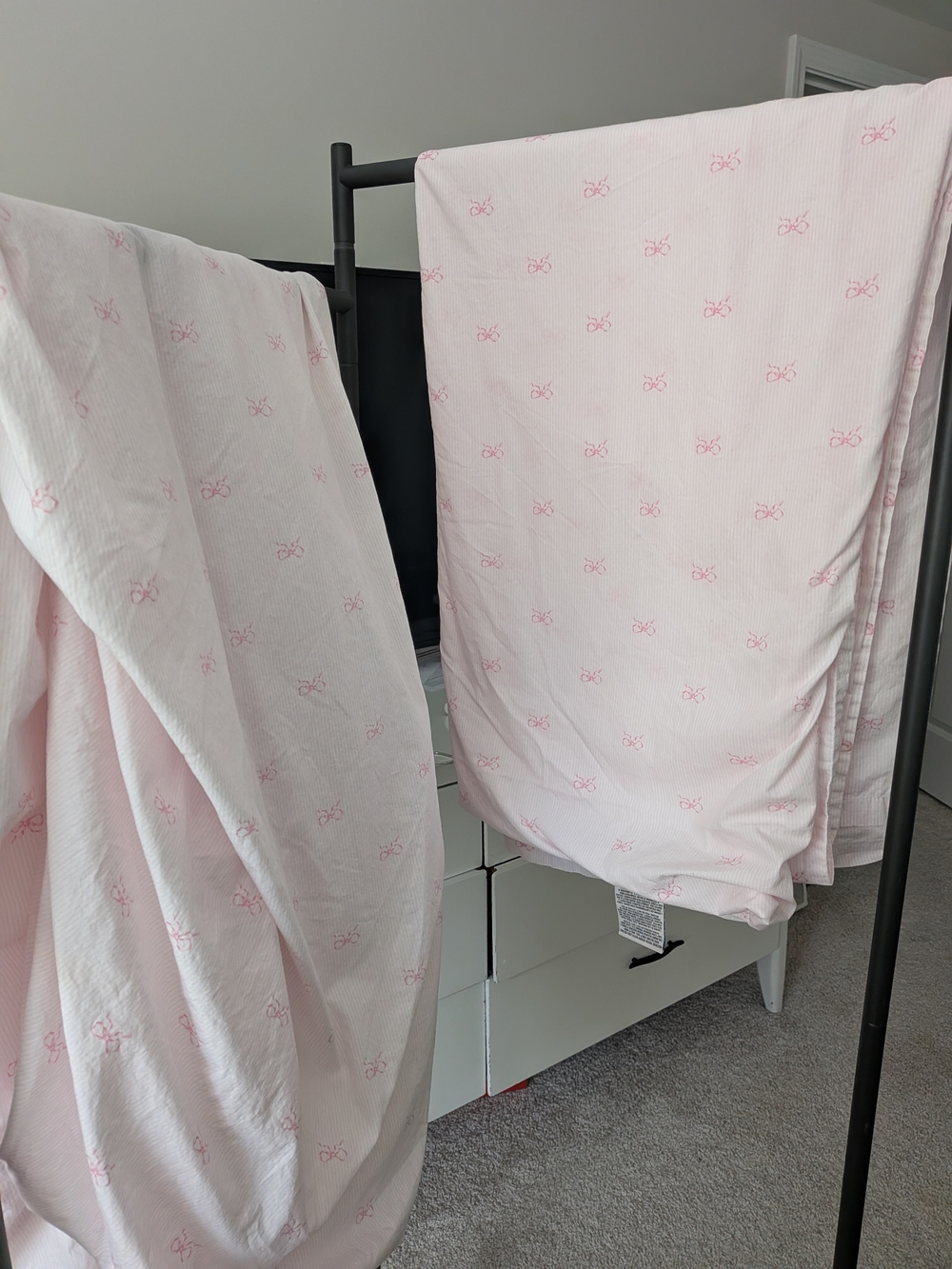 Laura Ashley Pink Ribbon Cotton Sheet Set - Twin - Picture 4 of 8